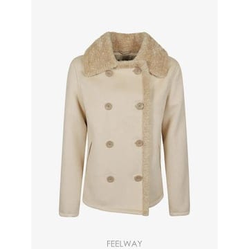 Herno 26 FW ������ double breasted shearling trim jacket GC000604D12726 FW ������ double breasted shearling trim jacket GC0