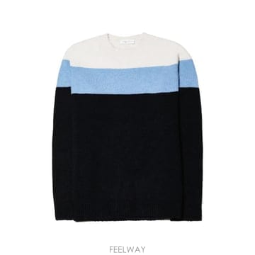 26 FW Roberto Collina colour block knit sweater 263MYB46001