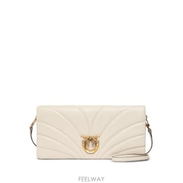 26 FW PINKO 러브 버드 퀼팅 레더 숄더 백 107035A0F2 TP459992398