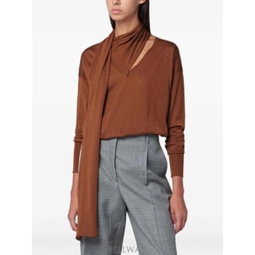 26 FW Roberto Collina V넥 스카프 디테일 스웨터 253F03002 TP459989470