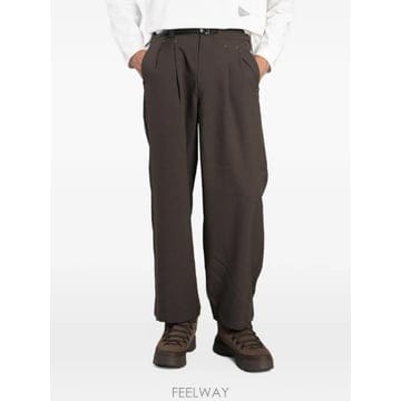 26 FW 앤드 원더 belted pleated straight leg trousers 5746282117 