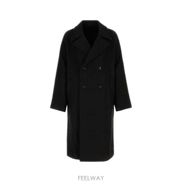 26FW 르메르 더블 브레스티드 펠티드 울 앤 알파카 코트 CO1169LF1700 BK999 Black