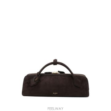 26FW 알라이아 르 테켈 스웨이드 고트스킨 클러치 AA1S06026CA328 U15 BRUN FUME