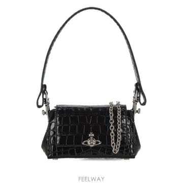 26FW 비비안웨스트우드 헤이즐 스몰 핸드백 4603000WW L0098N401 BLACK