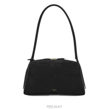 26SS 알라이아 엠보스드 로고 튜블러 핸들 숄더백 AA1L2019CA214 999 BLACK