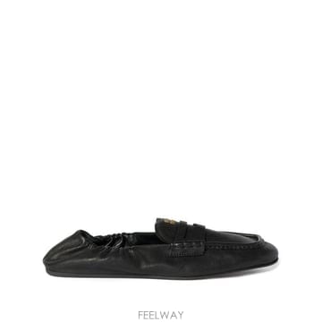 26FW 미우미우 루슈 나파 레더 로퍼 5D341EF D005 EFXF0002 BLACK