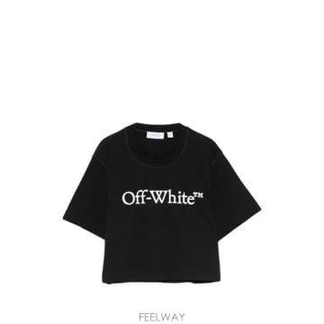 26FW 오프화이트 반팔 티셔츠 2FA00676T W003 BLACK WHITE