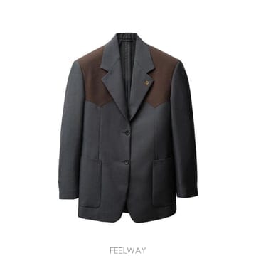 26SS 베르사체 수트 자켓 1024375 1A176692EW30 CHARCOAL CHOCOLATE