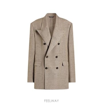 26SS 돌체앤가바나 더블 브레스티드 시칠리아 트위드 이펙트 자켓 F29YFT HUMWCS8230 MELAN
