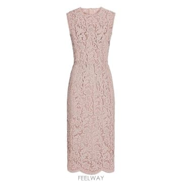 Dolce&Gabbana 26SS ��ü�ذ��ٳ� �ڸ������� ���̽� �巹�� F6H0ZT HLMTBF1246 PINK26SS ��ü�ذ��ٳ� �ڸ������� ���̽� �巹�� F6H0ZT HLMT
