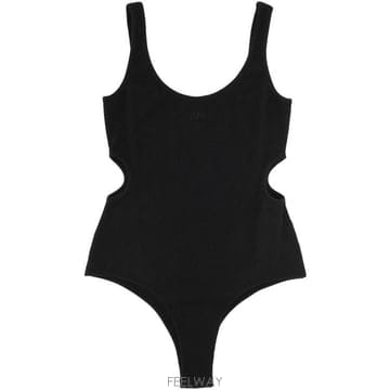 26FW 오프화이트 바디수트 티셔츠 2F800658T W009 BLACK