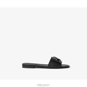 26FW 펜디 바게트 시에나 레더 슬라이드 8R8136 AQY2F0QA1 BLACK
