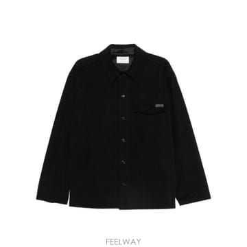 26FW 생로랑 코튼 오버셔츠 873919 Y1O391000 BLACK