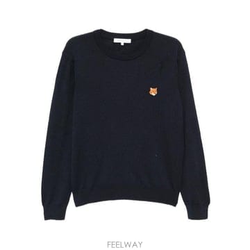 26SS 메종키츠네 폭스 헤드 메리노 레귤러 스웨터 PM00801KT1181 0413 Classic navy