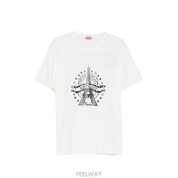26FW 겐조 반팔 티셔츠 FG65TS1664SG 02 WHITE CASSE