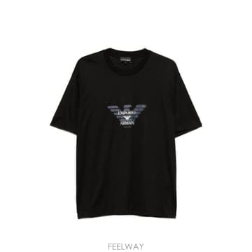 26FW 엠포리오 아르마니 반팔 티셔츠 EM006765 AF10017UC001 BLACK BEAUTY