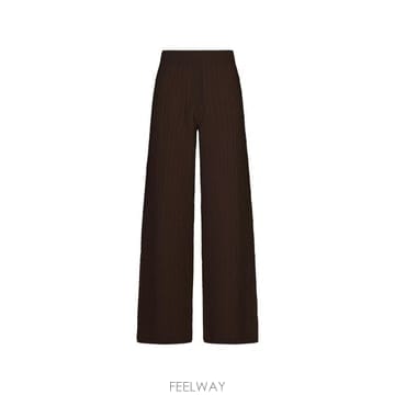 아뇨나 스트레이트 팬츠 DARK BROWN EBONY