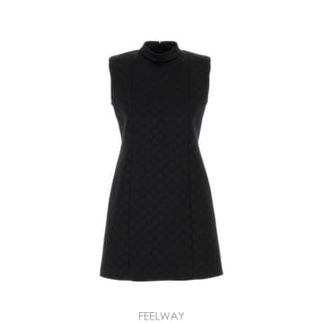 26FW 구찌 GG 비스코스 자카드 드레스 A0066C ZAVOF1000 BLACK