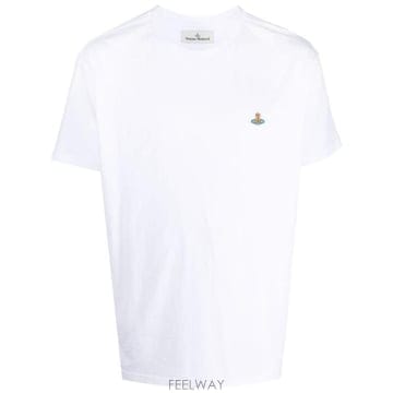 ViVienne westwood 26FW ���ȿ���Ʈ��� ����Ʈ ���̵� �ΰ� ���� ���� Ƽ���� 3G010013 J00BLA401 WHITE26FW ���ȿ���Ʈ��� ����Ʈ ���̵� �ΰ� ���� ���� Ƽ