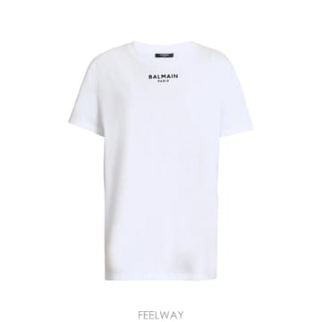 Balmain 26FW �߸� ���� Ƽ���� HF1EF000BD10 GAB WHITE BLACK26FW �߸� ���� Ƽ���� HF1EF000BD10 GAB WHITE BLACK