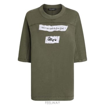 Dolce&Gabbana 25FW ��ü�ذ��ٳ� ���� Ƽ���� F8V80T GDDI2V4026 MILITARY GREEN25FW ��ü�ذ��ٳ� ���� Ƽ���� F8V80T GDDI2V4026 MILITA