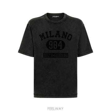Dolce&Gabbana 25FW ��ü�ذ��ٳ� �ж�� �ΰ� ��ư ���� Ƽ���� G8RI4T G7PK9N000 BLACK25FW ��ü�ذ��ٳ� �ж�� �ΰ� ��ư ���� Ƽ���� G8RI4T 