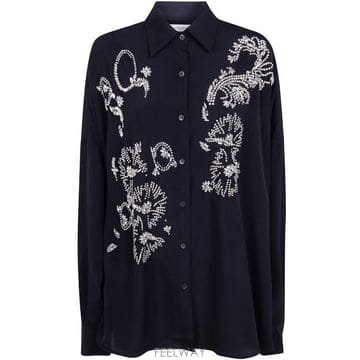 Dries Van Noten 26SS �帮�� �� ��ư ����콺 261 010759 3078 900 BLACK26SS �帮�� �� ��ư ����콺 261 010759 3078 900 BLACK