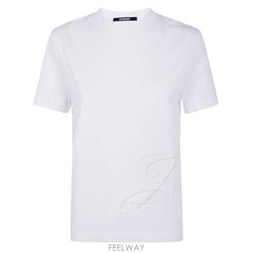Jacquemus 25FW ��ũ���� ���� Ƽ���� 25HTSW00549 AJ00068 100 WHITE25FW ��ũ���� ���� Ƽ���� 25HTSW00549 AJ00068 100 WHIT