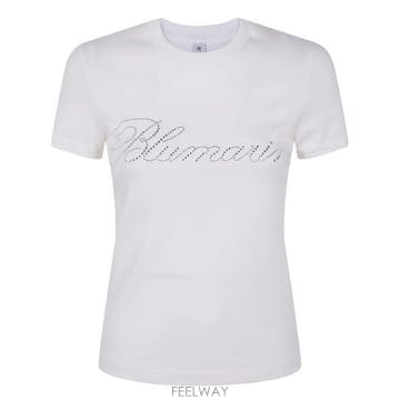 Blumarine 25SS ���縶�� ���� Ƽ���� P522T082A N0100 OPTICAL WHITE25SS ���縶�� ���� Ƽ���� P522T082A N0100 OPTICAL WHIT