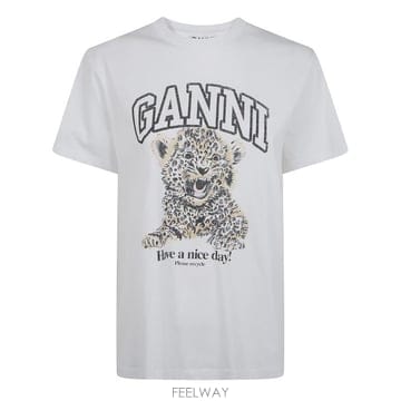 GANNI 26FW ���� ������ ���� �����ĵ� �������� Ƽ���� T4124 099 943 LEOPARD26FW ���� ������ ���� �����ĵ� �������� Ƽ���� T4124 0