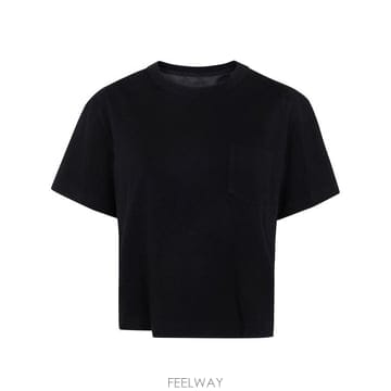 Sacai 25SS ��ī�� ���� Ƽ���� 25 07690 001 BLACK25SS ��ī�� ���� Ƽ���� 25 07690 001 BLACK