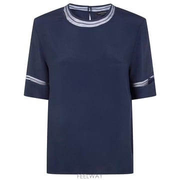 Fabiana Filippi 26SS �ĺ�Ƴ� �ʸ��� ũ������ �� �� ����콺 ž TPD266F289L775 5146 NIGHT BLUE26SS �ĺ�Ƴ� �ʸ��� ũ������ �� �� ����콺 ž TPD266