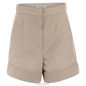 막스마라 세레브레 턴업 헴 쇼츠 핑크