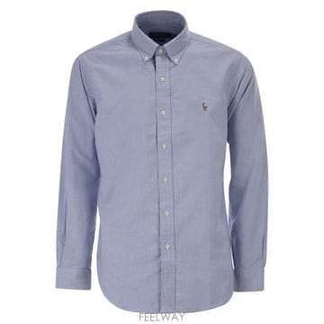26FW 폴로 랄프로렌 컬러 포니 자수 커스텀 핏 버튼 다운 셔츠 710792041 LIGHT BLUE