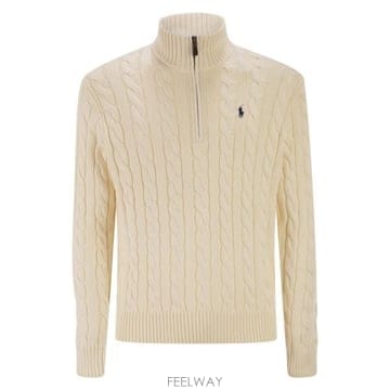 26SS 폴로 랄프로렌 집업 니트 710810841 CREAM