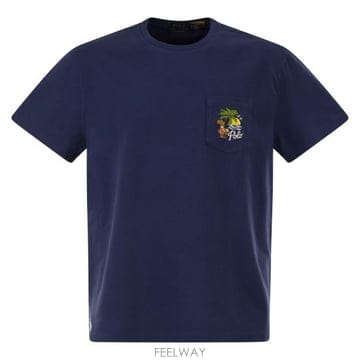 Ralph Lauren 26SS ���� �����η� ���� Ƽ���� 710B14586 BLUE26SS ���� �����η� ���� Ƽ���� 710B14586 BLUE