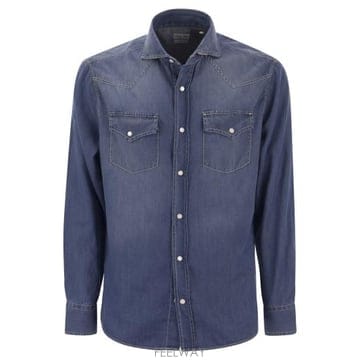 Brunello Cucinelli 26SS ���ڷ� ��ġ�ڸ� ���� ���� MR6834008 DARK DENIM26SS ���ڷ� ��ġ�ڸ� ���� ���� MR6834008 DARK DENIM
