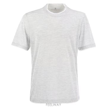 Brunello Cucinelli 26SS ���ڷ� ��ġ�ڸ� �ڼ� �ΰ� Ƽ���� M0B137427 PEARL26SS ���ڷ� ��ġ�ڸ� �ڼ� �ΰ� Ƽ���� M0B137427 PEAR