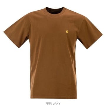 26SS 칼하트 숏슬리브 체이스 티셔츠 I026391 BROWN