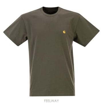 26SS 칼하트 숏슬리브 체이스 티셔츠 I026391 MILITARY GREEN