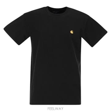 26SS 칼하트 숏슬리브 체이스 티셔츠 I026391 BLACK