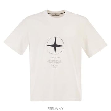 Stone Island 26SS ���� ���Ϸ��� �ö��� ���Ľ� ����Ʈ Ƽ���� L1S152100001 WHITE26SS ���� ���Ϸ��� �ö��� ���Ľ� ����Ʈ Ƽ���� L1S15