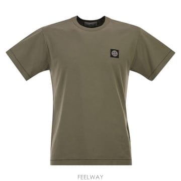 Stone Island 26SS ���� ���Ϸ��� 60 2 ��ư ���� ������ Ƽ���� L1S152100027 MILITARY GREEN26SS ���� ���Ϸ��� 60 2 ��ư ���� ������ Ƽ���� L1S152