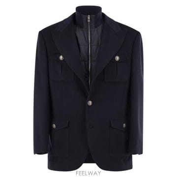 Brunello Cucinelli 26FW ���ڷ� ��ġ�ڸ� ���� MV4676018 NAVY26FW ���ڷ� ��ġ�ڸ� ���� MV4676018 NAVY
