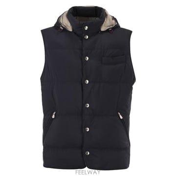 26FW 브루넬로 쿠치넬리 패딩 조끼 MV4081628 NAVY
