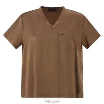 Fabiana Filippi 26SS �ĺ�Ƴ� �ʸ��� ���� Ƽ���� TPD266F283 BROWN26SS �ĺ�Ƴ� �ʸ��� ���� Ƽ���� TPD266F283 BROWN