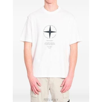 Stone Island 26SS ���� ���Ϸ��� �ö��� ���Ľ� ����Ʈ Ƽ���� L1S152100001S0363 V0001 WHITE26SS ���� ���Ϸ��� �ö��� ���Ľ� ����Ʈ Ƽ���� L1S15