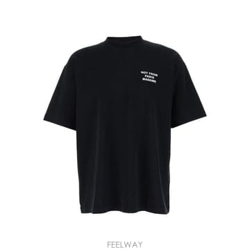 26FW 드롤드무슈 반팔 티셔츠 PERMTS203CO002BL Black