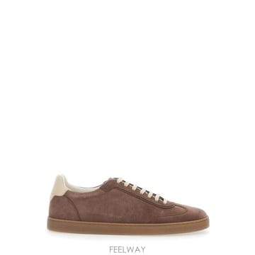 26FW 브루넬로 쿠치넬리 스웨이드 스니커즈 MZUMGLJ336CEQ89 Grey