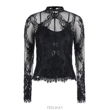 Blumarine 26FW ���縶�� ž RF6064J161622222 Black26FW ���縶�� ž RF6064J161622222 Black